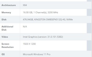 英特尔酷睿（非 Ultra）5 210H 曝光：与 i5-12450H 基本相同