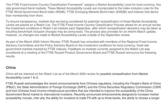 韩国将于明年11月被纳入富时罗素全球政府债券指数