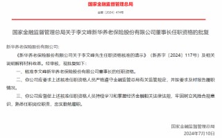 李文峰获批出任新华养老董事长