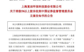 突发！这家A股公司重要股东，被证监会立案！