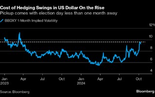 美国大选前波动率飙升 企业加大力度对冲外汇风险