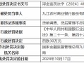 九江农村商业银行被罚30万元：因贷前调查、贷后管理不尽职