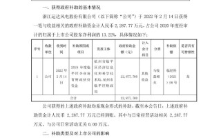 长鸿高科:关于获得政府补助的公告