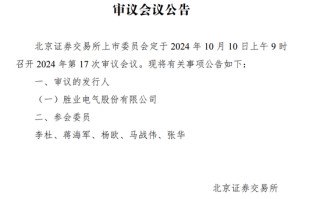 胜业电气IPO将上会：毛利率低于同行，实控人表决权超过92%