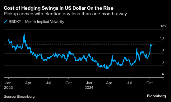 美国大选前波动率飙升 企业加大力度对冲外汇风险-第1张图片-领航者区块链资讯站